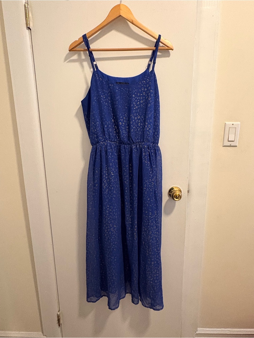 Lucca Couture Royal Blue Printed Maxi Dress